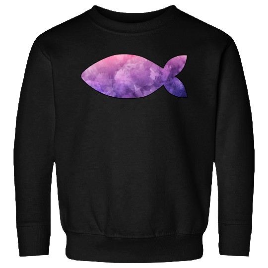 Fish purple watercolor Sweatshirts