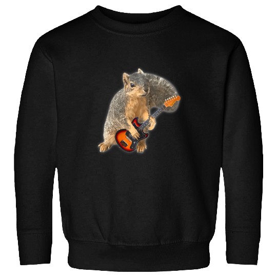 Squirrel Playing Guitar Sweatshirts