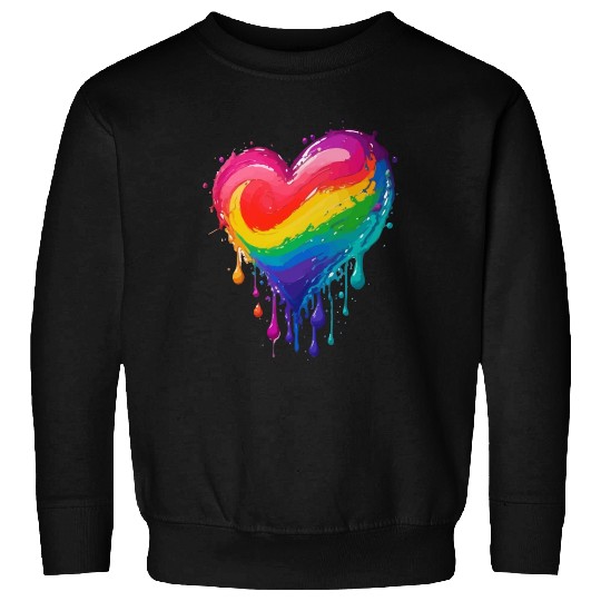 Pride Heart Splash 1 Sweatshirts