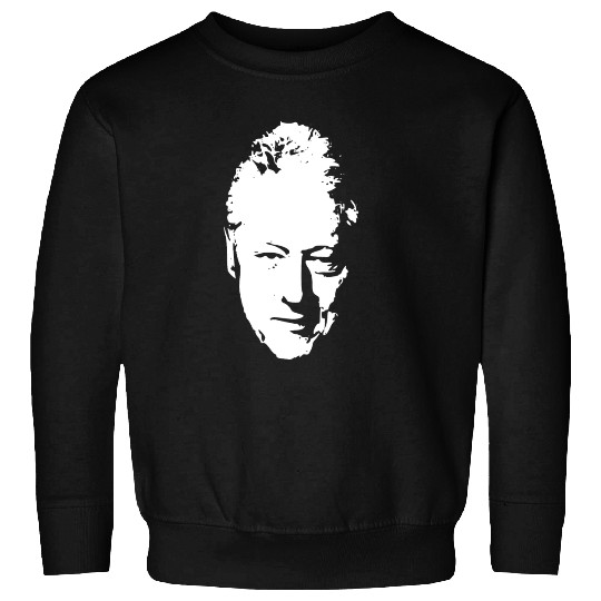 Bill Clinton White On Black Pop Art Sweatshirts