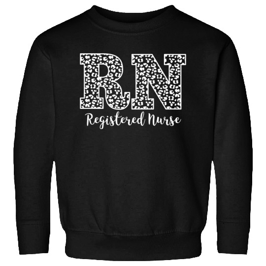 Registered Nurse Rn Leopard Nursing School Nurse Sweatshirts