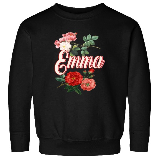 Emma Name With Flowers Sweatshirts