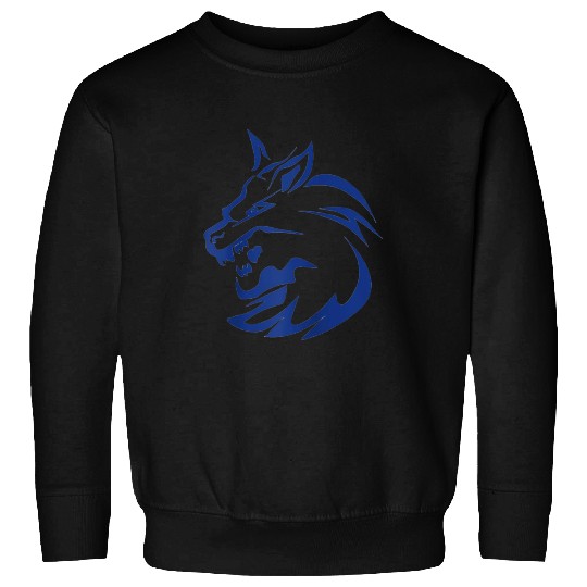 lightning lone wolf design raglan baseball Sweatshirts Tan