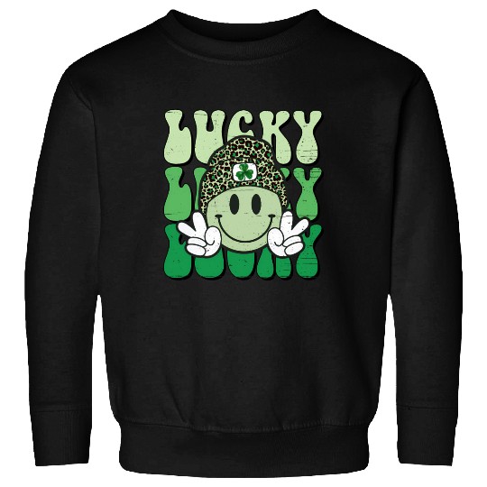 St Patric Day Lucky Shamrock Smile Face Sweatshirts