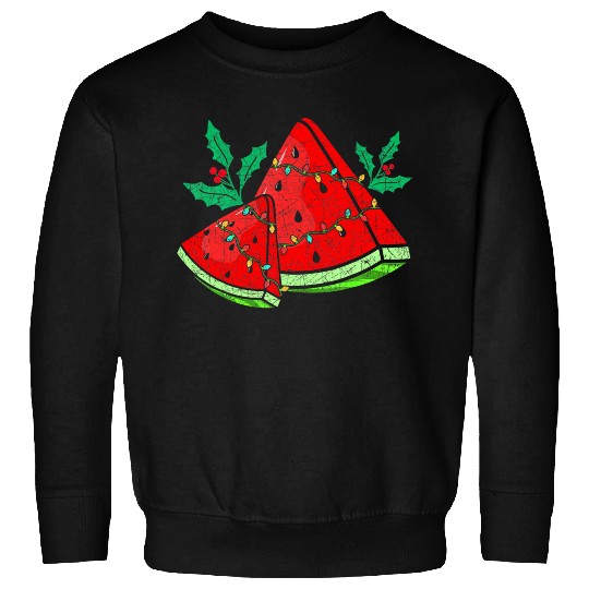 Christmas Watermelon Tropical Summer Christmas In Sweatshirts