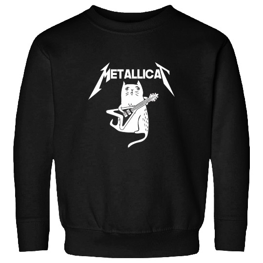 Mettalicat Rock Band Guitar Funny Christmas Sweatshirts