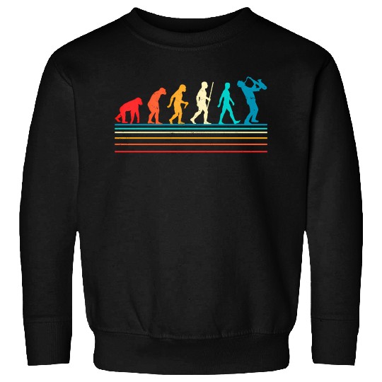 Saxophone Retro Vintage Evolution Of Sweatshirts