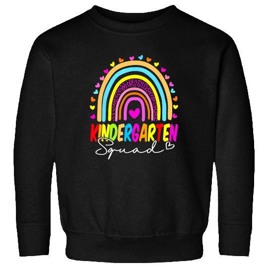 Back To School Kindergarten Squad Rainbow Teacher Sweatshirts
