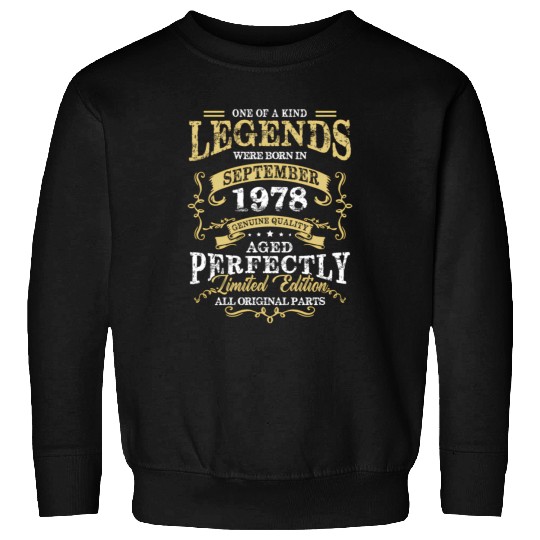 Legend Born In September 1978 45Th Sweatshirts 45 Years Ol