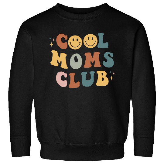 Moms Club On Back Print Sweatshirts