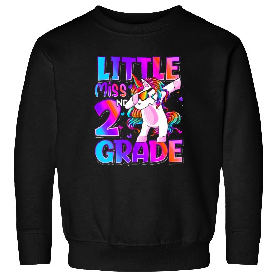 Little Miss 2nd Grade Unicorn Back To School 2nd Sweatshirts
