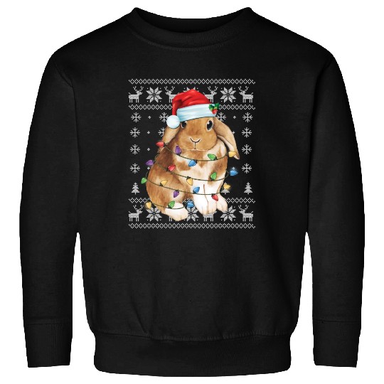 Bunny Rabbit Ugly Tree Decor Sweatshirts