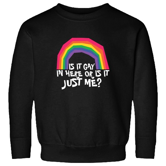 LGBTQ Proud Ally Trans Gay Pride Is It Gay Here Sweatshirts