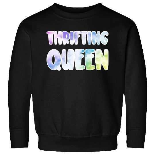 Thrifting Queen pastel clouds Sweatshirts