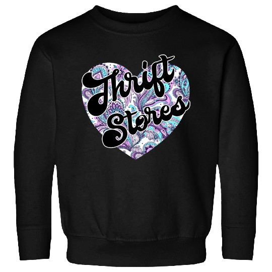 Thrift Stores paisley heart Sweatshirts