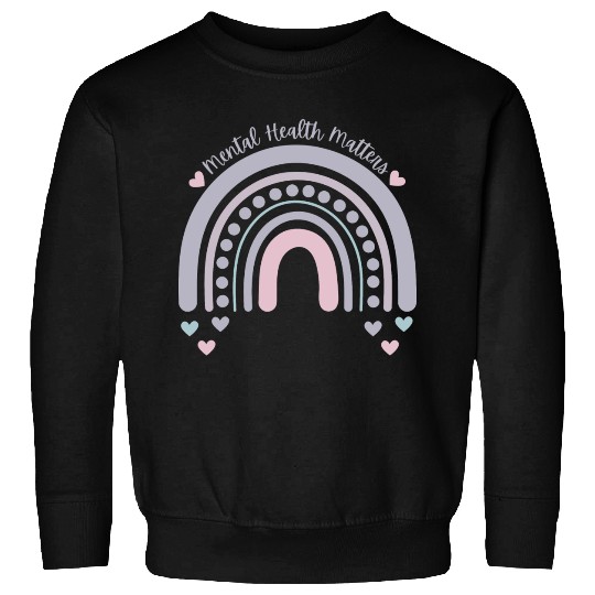 Mental Health Matters | Rainbow French Gray Sweatshirts