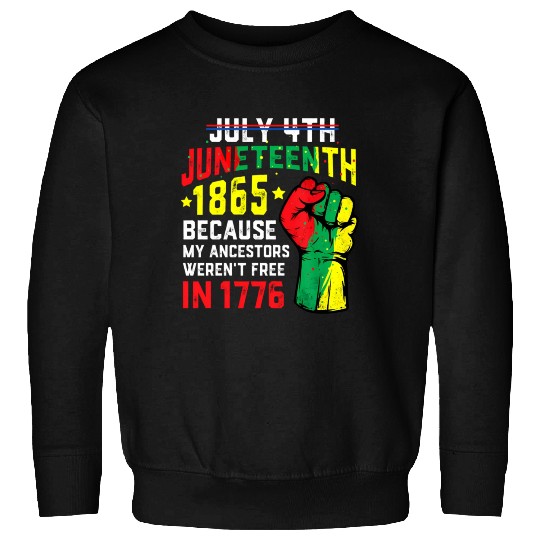 July 4Th Juneteenth 1865 African Melanin Black Pro Sweatshirts