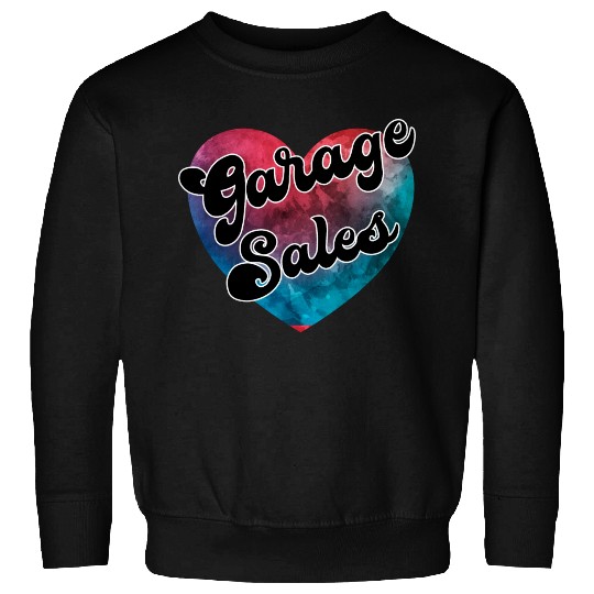 Garage Sales watercolor heart Sweatshirts
