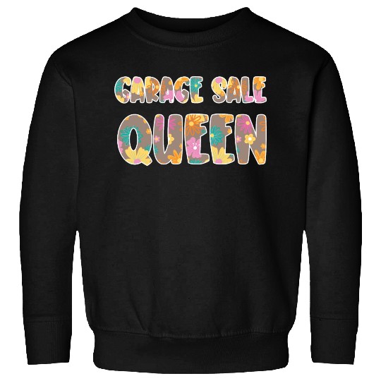Garage Sale Queen brown floral Sweatshirts