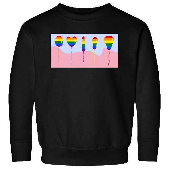 colored gay balloons men and women various shape Sweatshirts
