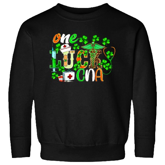 St Patrick'S Day One Lucky Cna Leopard Sweatshirts