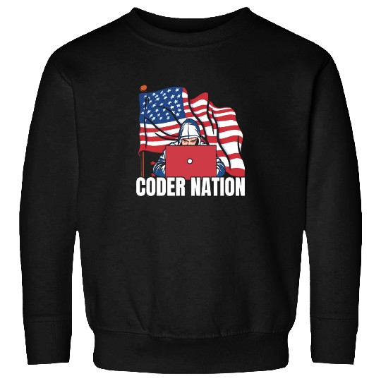 Programmer Coder Us Flag Programming Coding Sweatshirts