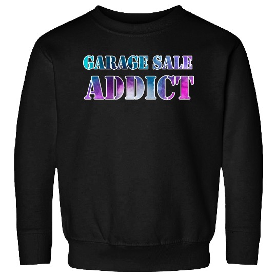 Garage Sale Addict blue purple watercolor Sweatshirts