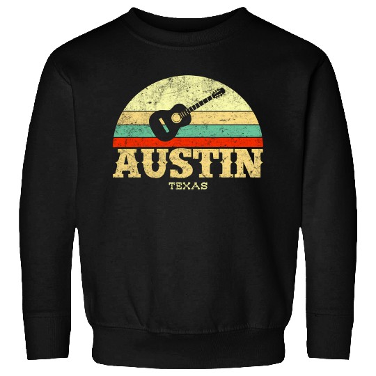 Austin Texas Guitar Lone Star State Sweatshirts