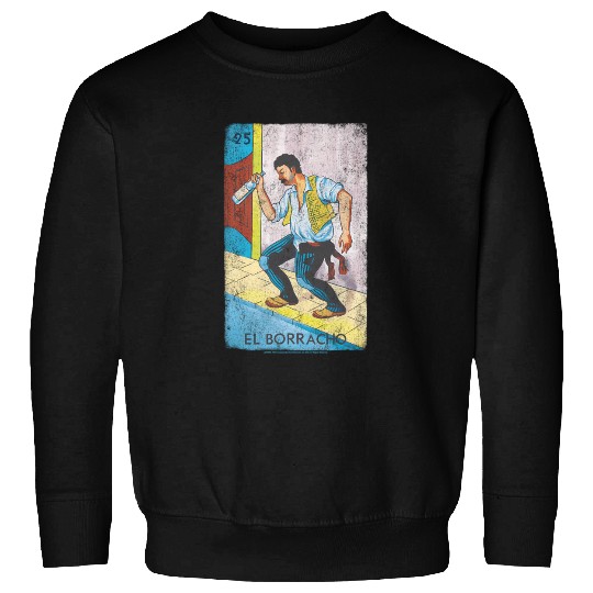 Loteria El Borracho Colorful Tarot Card Sweatshirts