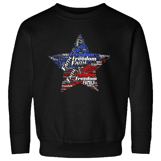 Faith Freedom Family Embrace Patriotic Unity USA Sweatshirts