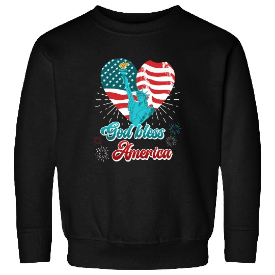 God Bless America Independence Day 4th July USA Sweatshirts