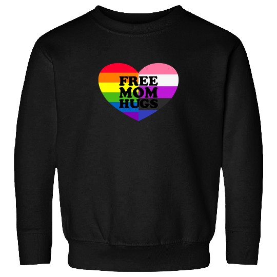 Free Mom Hugs Gay Pride Genderfluid Flag Sweatshirts