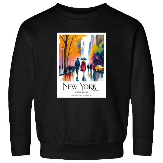 Couple walking in the streets of New York City Sweatshirts