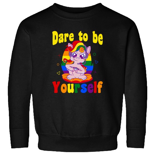 Dare to be Gaymer Lesbian Girl Gamer gift Sweatshirts