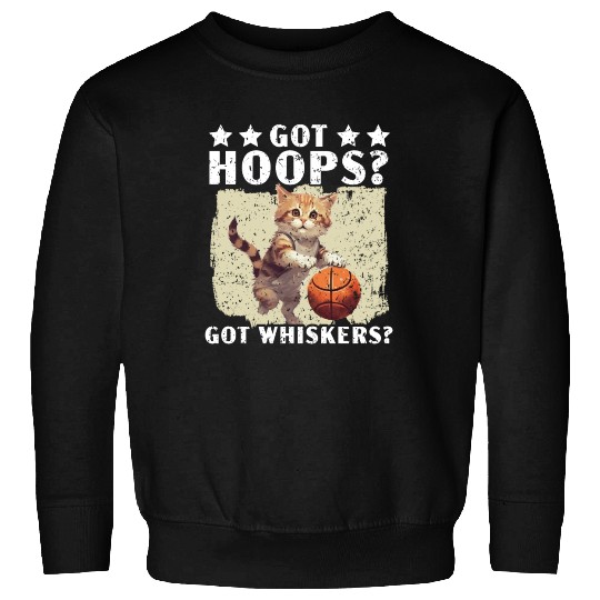 Basketball Cat Basketball Player I Love Basketball Sweatshirts