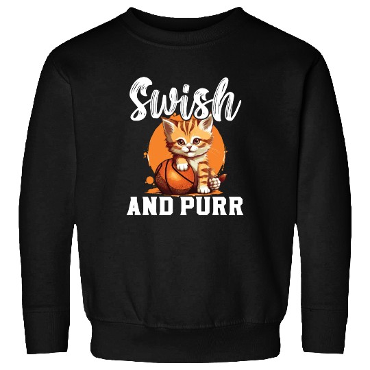 Basketball Cat Basketball Player I Love Basketball Sweatshirts
