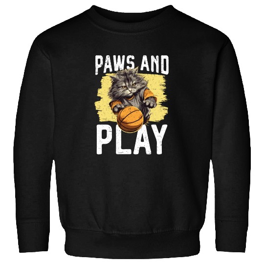 Basketball Cat Basketball Player I Love Basketball Sweatshirts