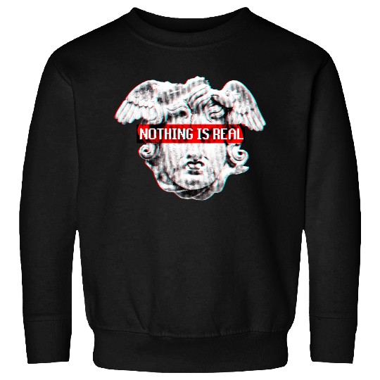 Vaporwave Nothing Is Real Glitch 80s 90s Sweatshirts