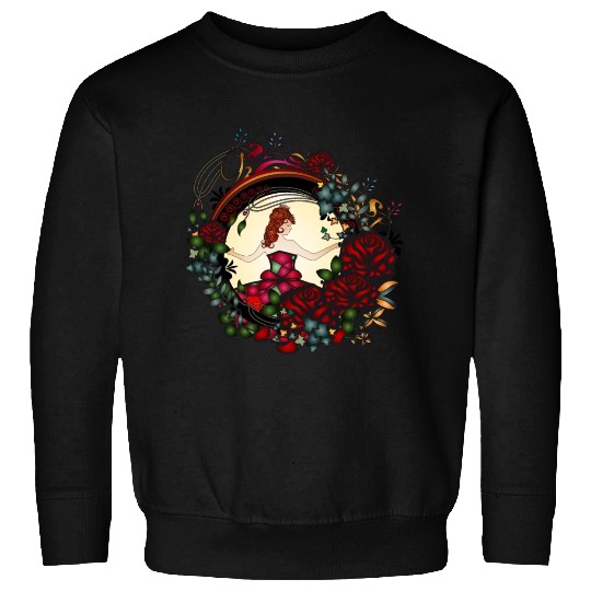 Art Nouveau princess in the rose garden Sweatshirts