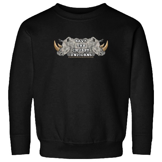 Save The Chubby Unicorns Rhinoceros Design Sweatshirts