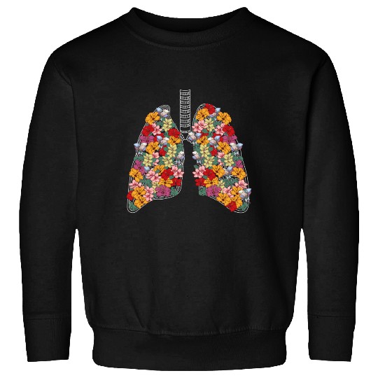 Anatomical Lungs Flowers Medical Science Anatomy T Sweatshirts