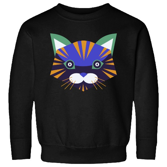Colorful Cat Face Sweatshirts