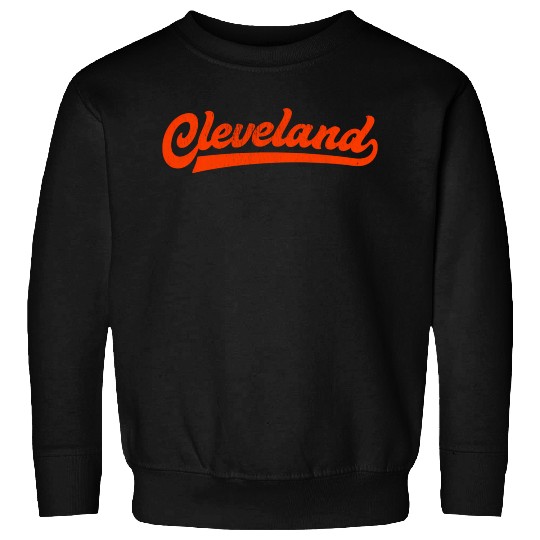 I Love Cleveland Ohio Sports Script Sweatshirts
