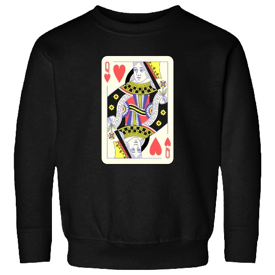Queen Of Hearts Playing Card Halloween Sweatshirts
