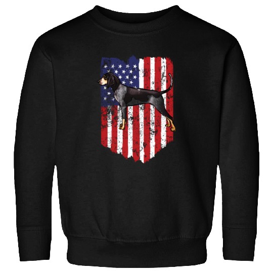 American Flag Bluetick Coonhound 4Th Of July Usa Sweatshirts