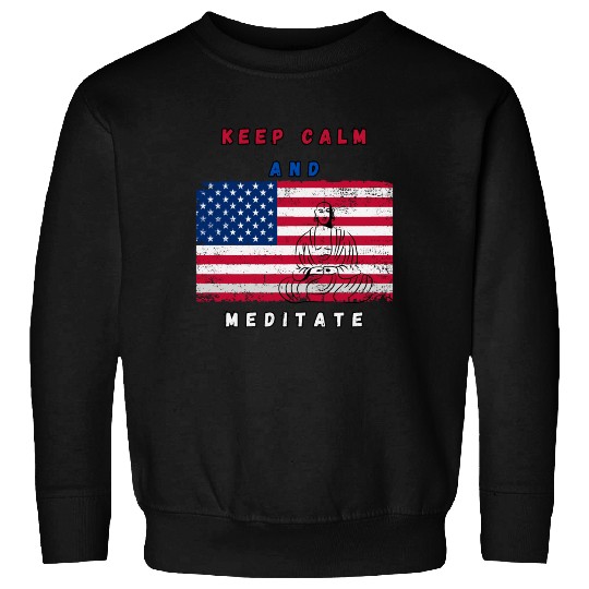 Independence Day Buddha Meditation Sweatshirts