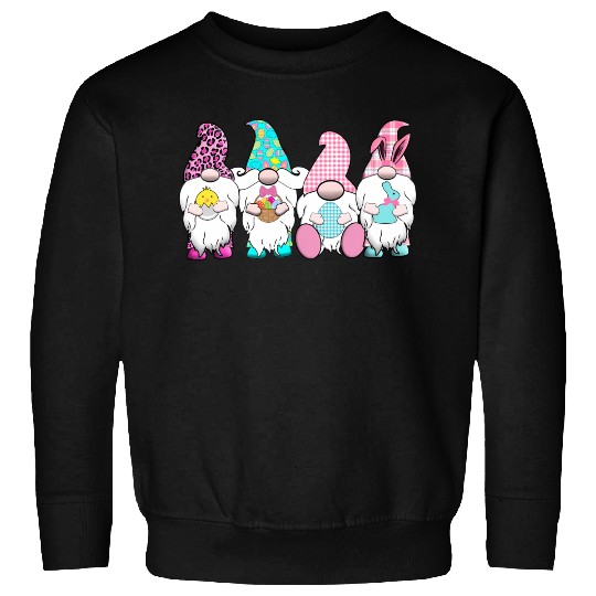 4 Easter Gnomes Pastel Spring Bunny Ears Gingham R Sweatshirts