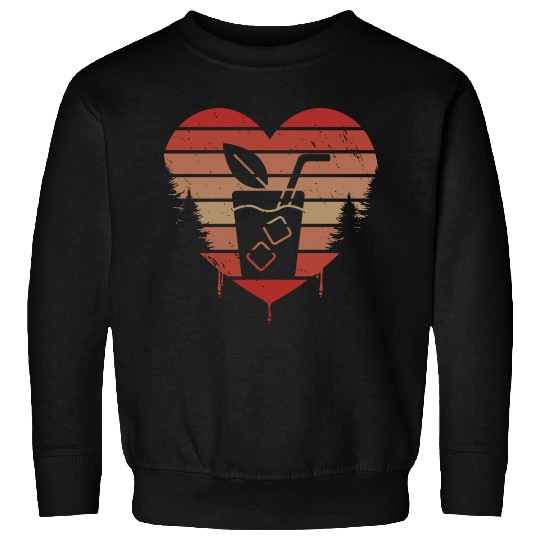 Cute Red Vintage Heart Sweet Tea Valentine Day Sweatshirts