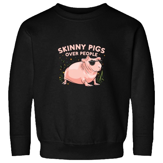 Hairless Guinea Pig Skinny Pig Owner Cavy Rodent Sweatshirts