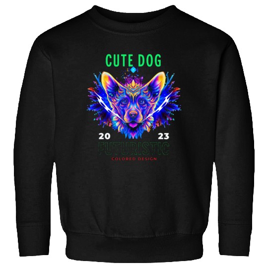 Cute Futuristic Dog AI Sweatshirts